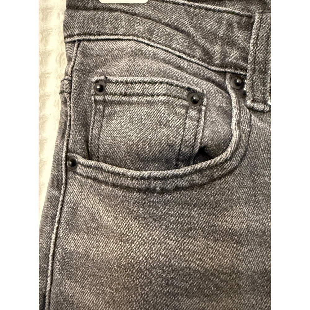 Ginanni Bini Black Distressed Jeans Straight Leg Frayed Hem Comfort Women's 27 - Picture 5 of 5